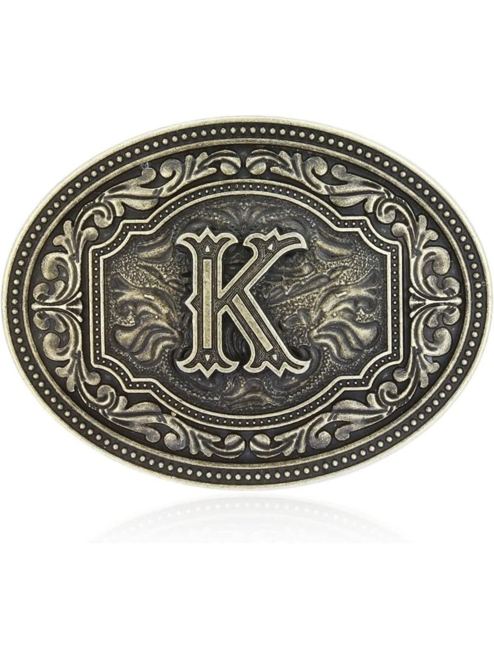 Unisex K Imported Western Belt Buckle Initial Letters Cowboy Rodeo